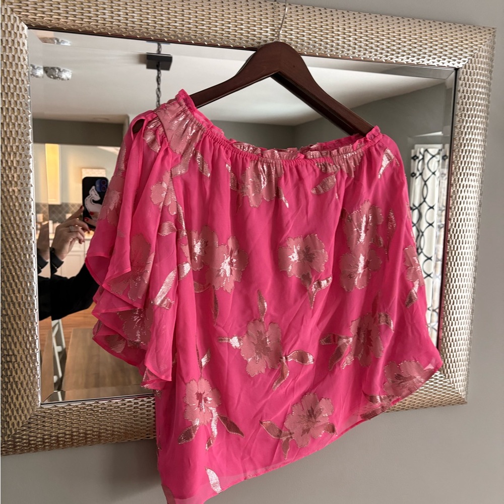 Lilly Pulitzer Pink Ruffled Top